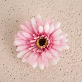 Cap de gerbera artificială, 9cm - Roz pal