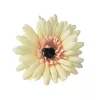Cap de gerbera artificială, 9cm - Crem