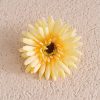 Cap de gerbera artificială 9cm – Galben  