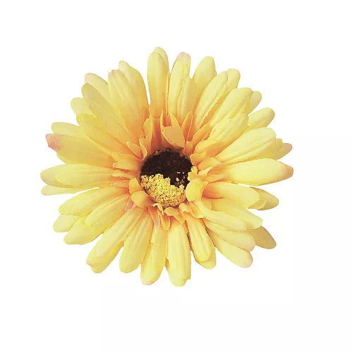 Cap de gerbera artificială, 9cm - Galben