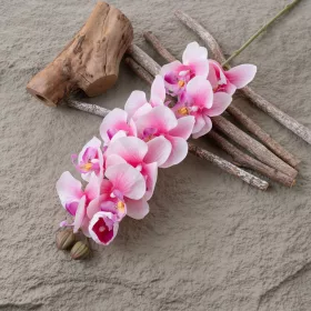 Ramură de orhidee real touch, 72cm - Roz deschis