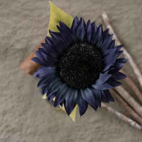 Fir de floarea-soarelui artificială, 50cm - Albastru