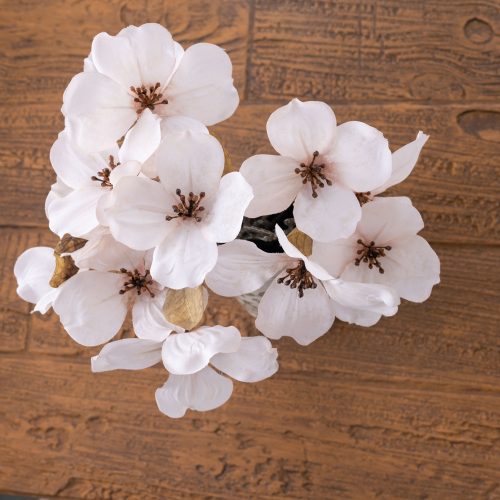 Buchet de magnolii artificiale 44cm – Alb  