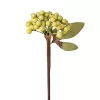 Plantă artificială cu bobițe albe (snowberry), 29cm - Verde