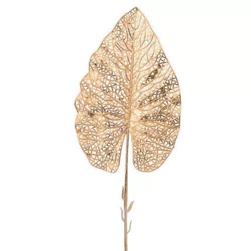 Frunză decorativă decupată, 55cm - Auriu