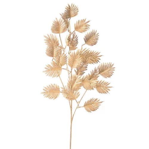 Ramură cu 5 frunze de magnolie, 92cm - Auriu