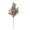 Ramură cu conuri de brad și bobițe, 52cm - Verde