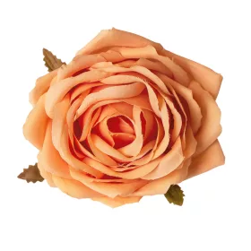 Cap de floare de trandafir din mătase, 9cm - Portocaliu