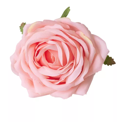 Cap de floare de trandafir din mătase, 9cm - Roz