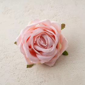 Cap de floare de trandafir din mătase, 9cm - Roz