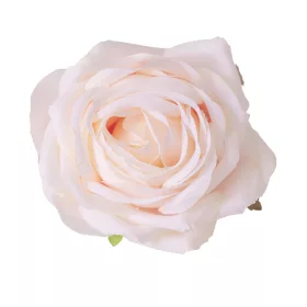 Cap de floare de trandafir din mătase, 9cm - Roz-verde