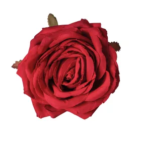 Cap de floare de trandafir din mătase, 9cm - Roșu