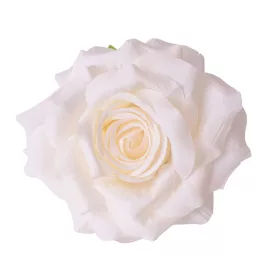 Cap de floare de trandafir din mătase, 8cm - Ecru