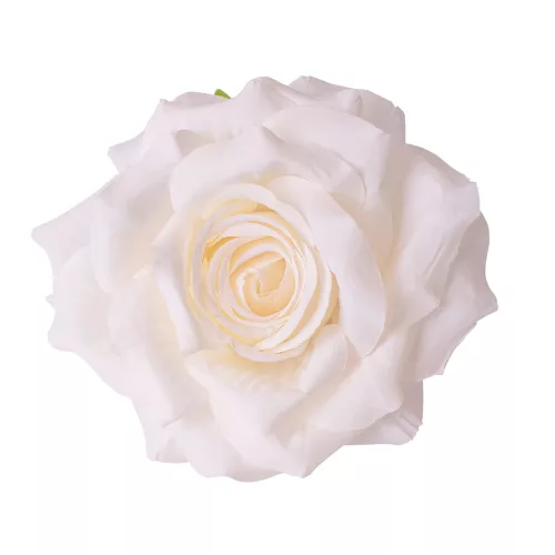 Cap de floare de trandafir din mătase, 8cm - Ecru