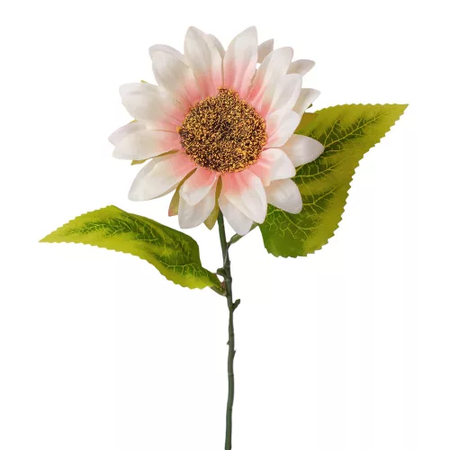 Buchet de floarea-soarelui din mătase, 37cm - Ecru