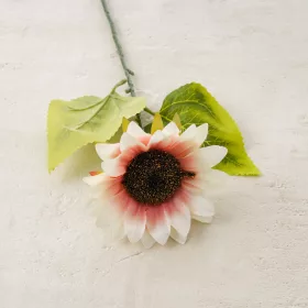 Buchet de floarea-soarelui din mătase, 37cm - Ecru