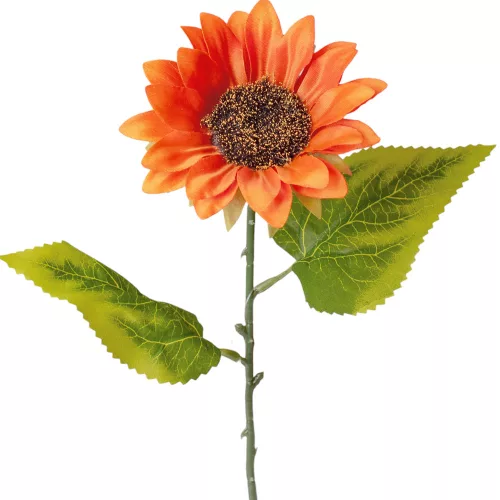 Buchet de floarea-soarelui din mătase, 37cm - Portocaliu