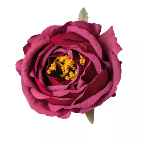 Cap de floare de bujor din mătase, 10cm - Bordo