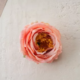 Cap de floare de bujor din mătase, 10cm - Portocaliu