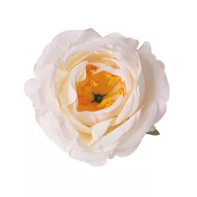 Cap de floare de bujor din mătase, 10cm - Crem