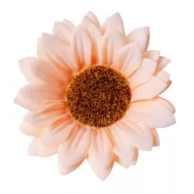   Cap de floare de floarea-soarelui din mătase, 10cm - Șampanie