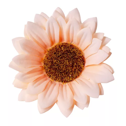 Cap de floare de floarea-soarelui din mătase, 10cm - Șampanie