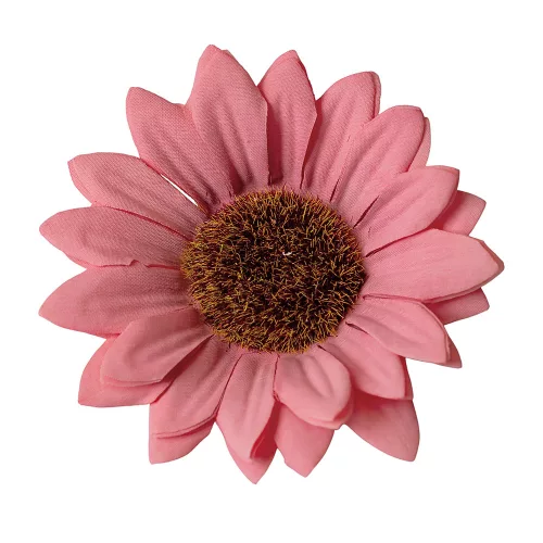 Cap de floare de floarea-soarelui din mătase, 10cm - Roz închis