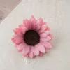 Cap de floare de floarea-soarelui din mătase, 10cm - Roz închis