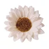 Cap de floare de floarea-soarelui din mătase, 10cm - Alb