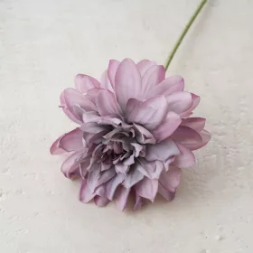 Tulpină de dalie din mătase, 28.5cm - Mov