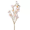 Ramură de floare de piersic din mătase, 84cm - Alb