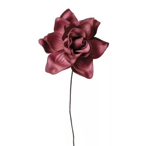 Tulpină de gardenie din mătase, 24cm - Bordo