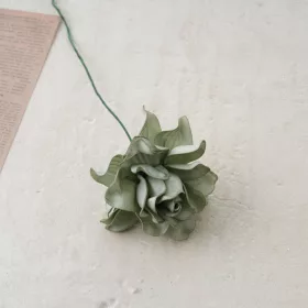 Tulpină de gardenie din mătase, 24cm - Verde