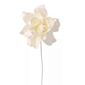 Tulpină de gardenie din mătase, 24cm - Ecru