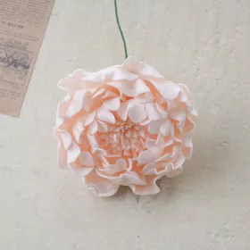 Tulpină de bujor din mătase, 26cm - Șampanie