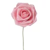 Tulpină de trandafir din mătase, 23cm - Roz