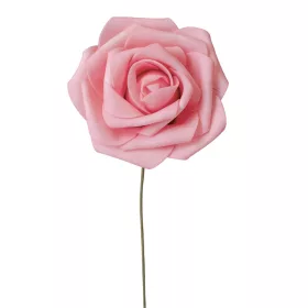 Tulpină de trandafir din mătase, 23cm - Roz