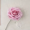 Tulpină de trandafir din mătase, 23cm - Roz