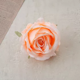 Cap de floare de trandafir din mătase, 9cm - Șampanie