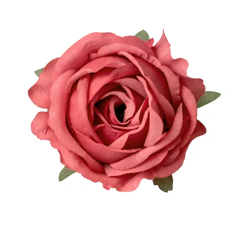Cap de floare de trandafir din mătase, 9cm - Roz închis