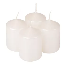 Set lumânări advent, 5.5 x 4cm - Alb sidefat