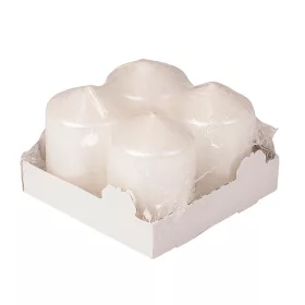 Set lumânări advent, 5.5 x 4cm - Alb sidefat