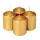Set lumânări advent, 5.5 x 4cm - Auriu metalizat