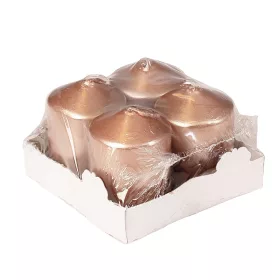 Set lumânări advent, 5.5 x 4cm - Șampanie metalizat