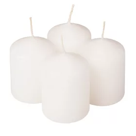 Set lumânări advent, 5.5 x 4cm - Alb mat