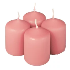 Set lumânări advent, 5.5 x 4cm - Roz mat