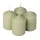 Set lumânări advent, 5.5 x 4cm - Verde mat