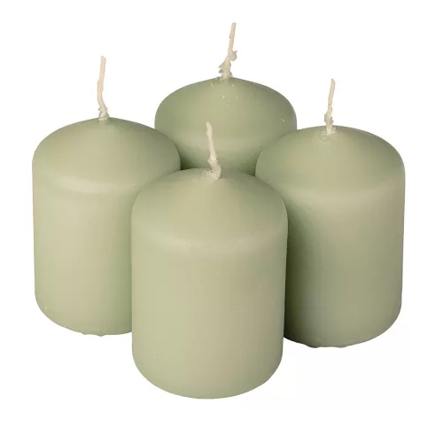 Set lumânări advent, 5.5 x 4cm - Verde mat