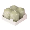 Set lumânări advent, 5.5 x 4cm - Verde mat
