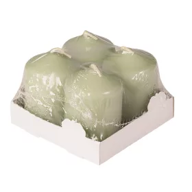 Set lumânări advent, 5.5 x 4cm - Verde mat